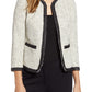 Anne Klein Women's Zippered Textured Jacket -Beige Size 16
