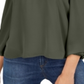 Bar III Women's Keyhole Cold Shoulder Blouse Green Size XX-Large