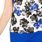 Calvin Klein Women's Floral Suit Separate Blouse Blue Size Petite