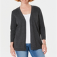 Karen Scott Women's Petite Open-Front Cardigan Grey Size Petite M