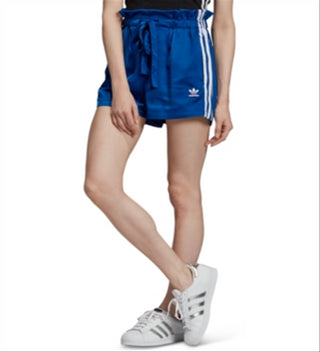 Adidas Women's Originals Bellista Satin Shorts Blue Size -XL