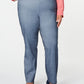 Charter Club Women's Tummy Control Skinny Pants Blue Size 24W