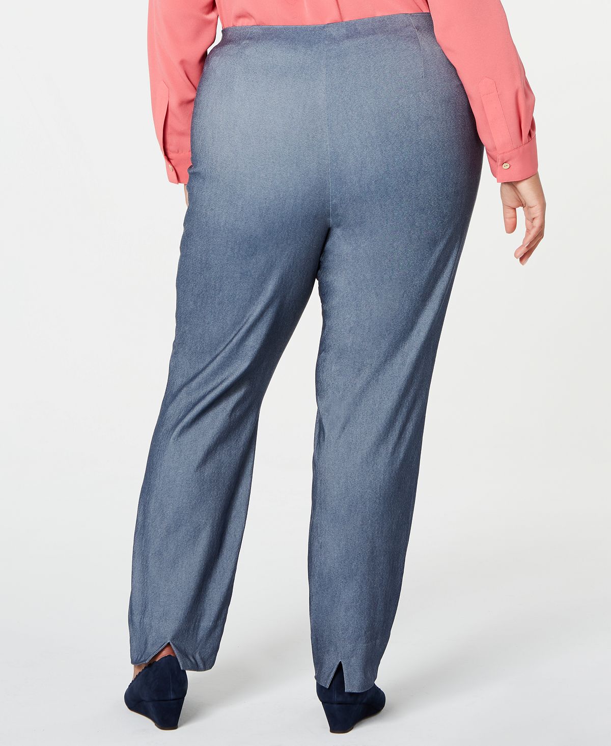 Charter Club Women's Tummy Control Skinny Pants Blue Size 24W