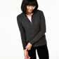 Charter Club Women's Cashmere Zip Front Hoodie Gray Size Small