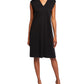 Eileen Fisher Women's Plus V Neck Dress Black Size 2X
