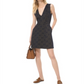 Michael Kors Women's Medallion Jacquard Dress Black Size Petite L