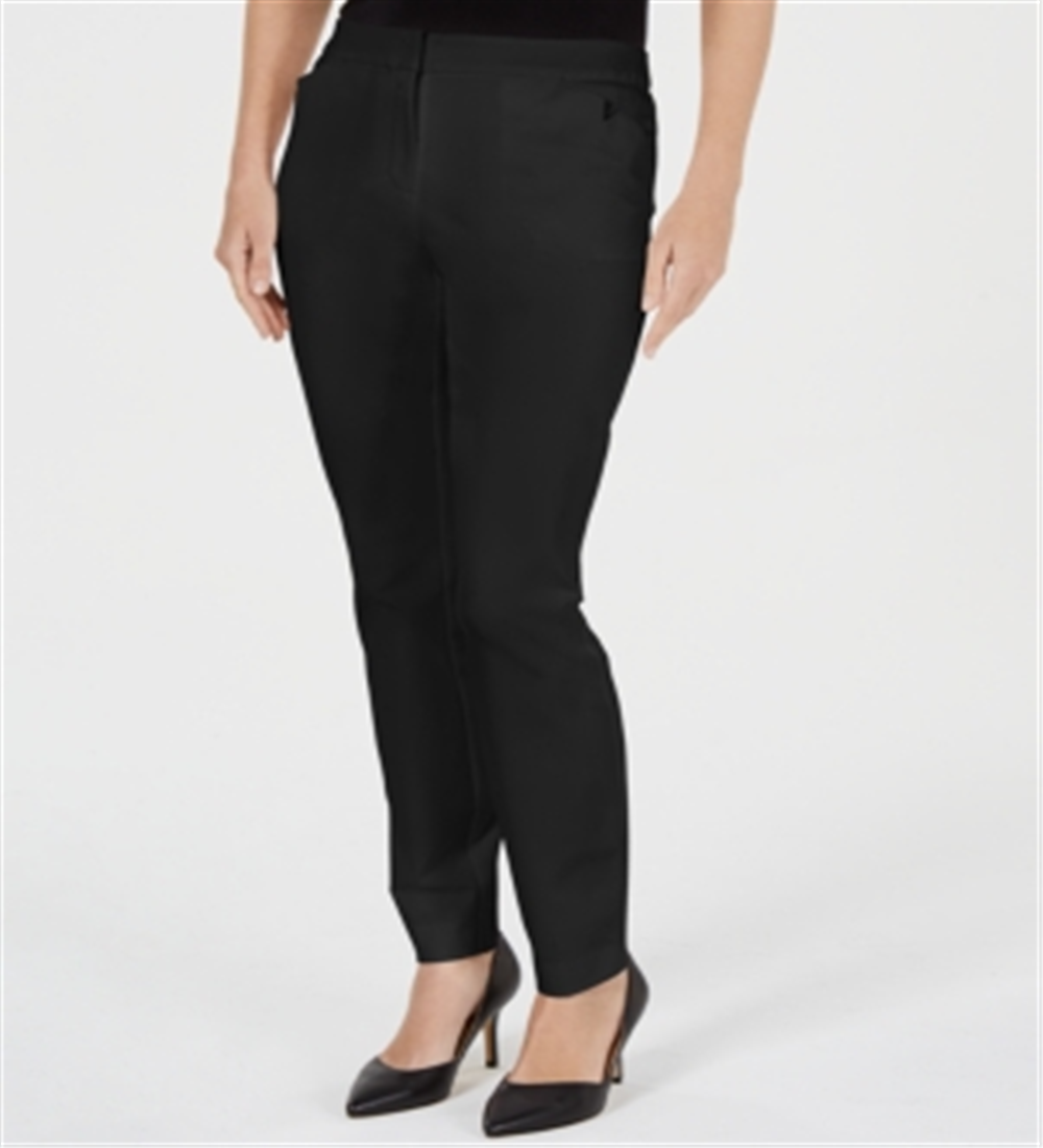 Alfani Women's Notched Pocket Slim Fit Pants Black Size 4