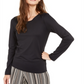 Alfani Women's Scoop Neck Solid Top Black Size Medium
