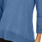 Style & Co Women's V-Neck Chiffon-Hem Top Blue Size S