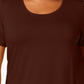 JM Collection Women's Short Sleeve Top Wine Size 1X