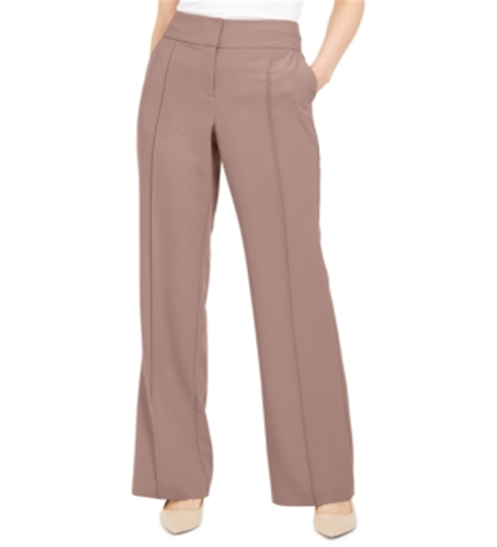 Alfani Women's Pintuck High Rise Pants Black Size 12