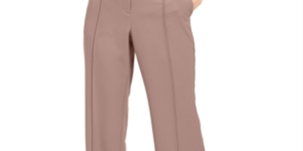 Alfani Women's Pintuck High Rise Pants Black Size 12