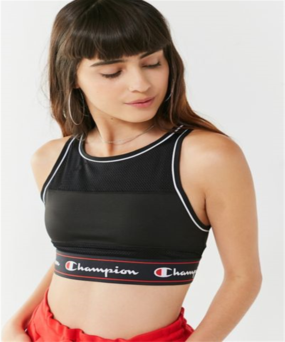 Champion Womens Fitness Yoga Sports Bra Black Size XS