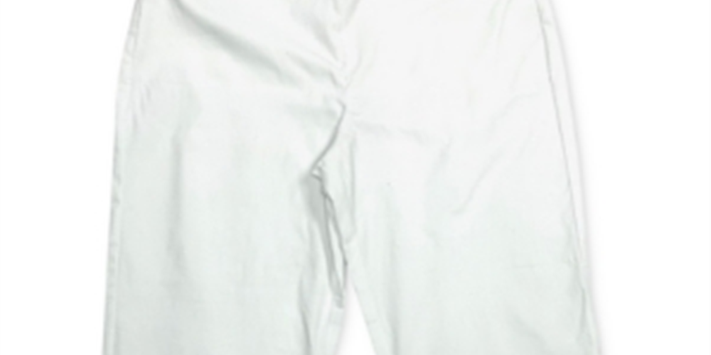 JM Collection Women's Grommet TrimTummy Control Capri Pants White Size Large