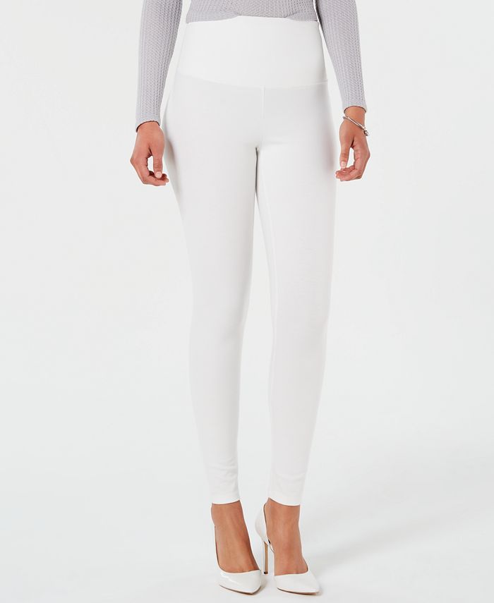 INC International Concepts Women's Fashion Shaping Leggings White Size XXXL