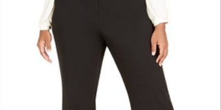 Calvin Klein Women's Solid Casual Trouser Pants Black Size 22W