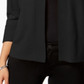 JM Collection Women's Flare Sleeve Open Front Cardigan Black Size Petite M