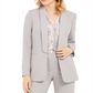 Calvin Klein Women's Petite Parker Open-Front Blazer Gray Size 6 P
