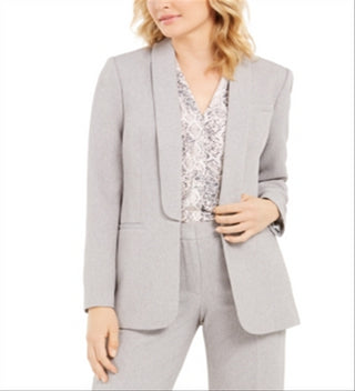 Calvin Klein Women's Petite Parker Open-Front Blazer Gray Size 6 P