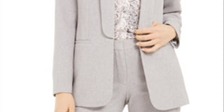 Calvin Klein Women's Petite Parker Open-Front Blazer Gray Size 6 P