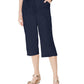 Karen Scott Women's Capri Pull on Pants Blue Size Petite Small