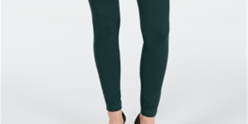 INC International Concepts Women's Petite Seamless Leggings Green Size 0 P