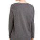 Karen Scott Women's Embellished Sweatshirt Gray Size Petite Medium