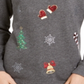 Karen Scott Women's Embellished Sweatshirt Gray Size Petite Medium