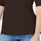 Karen Scott Women's Cotton Lace up-Sleeve Top Brown Size Small