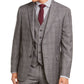 Tommy Hilfiger Men's Adams Wool Window Pane Two Button Blazer Gray Size 46