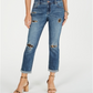 INC International Concepts Women's Animal Print Boyfriend Jeans Black Size 4
