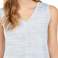 Style & Co Women's V Neck High Low Tank Top Blue Size Small