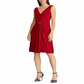 Ralph Lauren Women's Crystal Brooch Gathered Dress Red Size 18