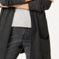 Style & Co Women's Long Thermal-Stitch Cardigan Sweater Gray Size Medium