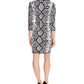 Vince Camuto Women's Animal Print Mini Sweaterdress -Gray Size XS