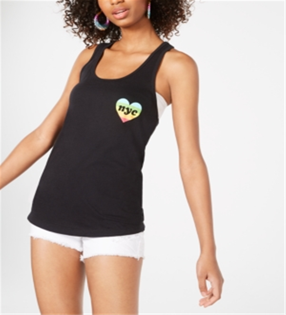 Love Tribe Junior's Nyc Pride Graphic Tank Top Black Size M