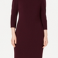 Calvin Klein Puff-Sleeve Sheath Dress Wine Size 2
