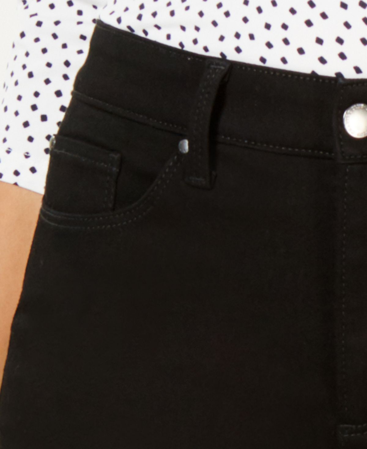 Charter Club Women's High Rise Classic Straight Leg Jeans -Black Size 16