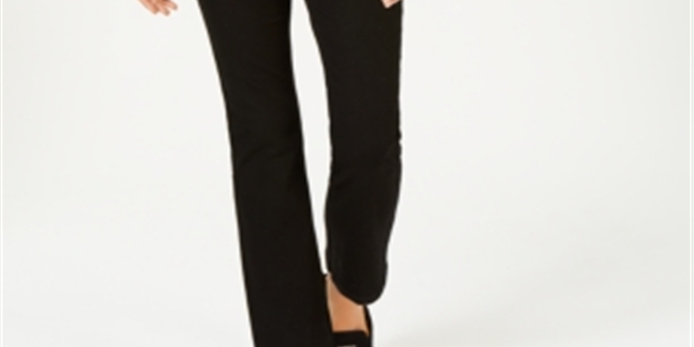 Charter Club Women's High Rise Classic Straight Leg Jeans -Black Size 16