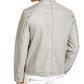 INC International Concepts Men's Motorcycle Full Zip Faux Leather Jacket Gray Size Small