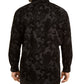 INC International Concepts Men's Big & Tall Flocked Paisley Shirt Black Size 4XLT