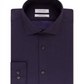 Calvin Klein Men's Steel Extra Slim Fit Non Iron Performance Herringbone Dress Shirt Purple Size 16X34-35