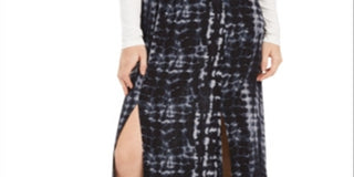 Be Bop Junior's Printed Double Slit Maxi Skirt Navy Size Large