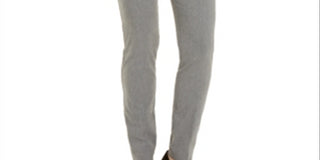 Alfani Women's Curvy Pull-on Skinny Pants  Gray Size 16