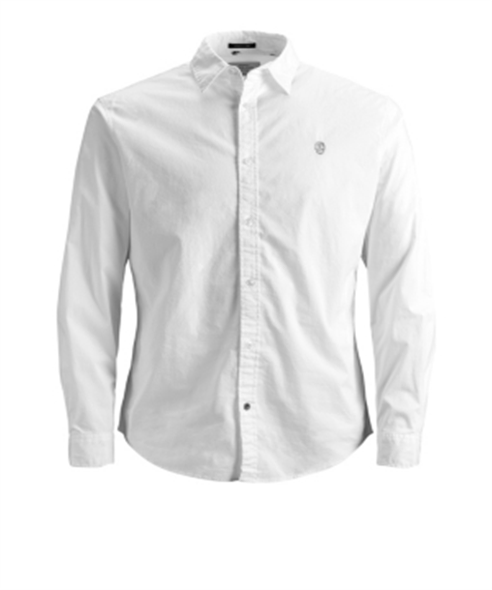 Jack & Jones Men's Skull Detailed Slim Fit Shirt White Size X-Large