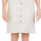 Charter Club Women's Denim Button Front Skirt Ivory Size 6
