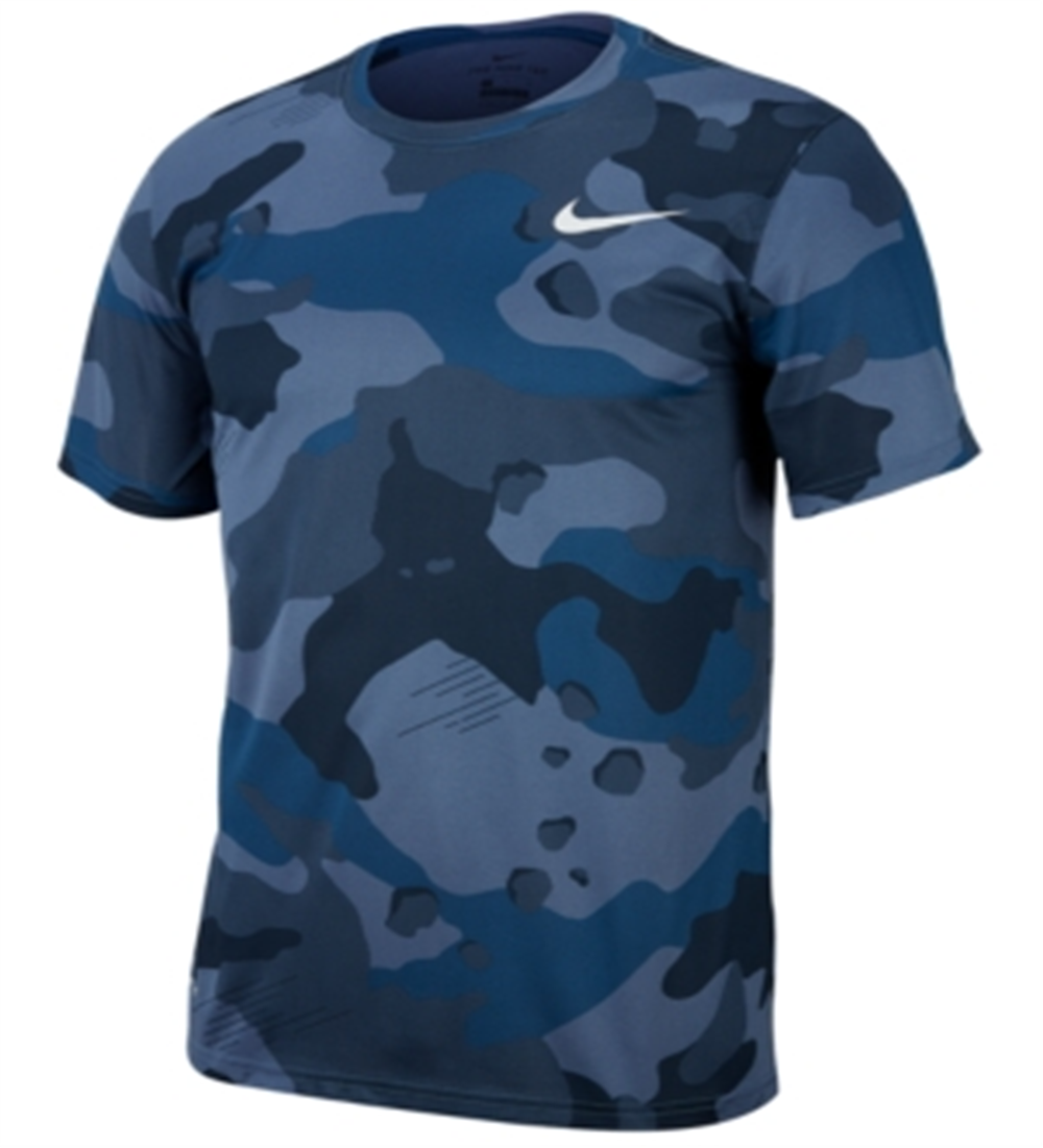 Nike Men's Big Tall Dry Tee Legend Camouflage AOP T Shirt Blue Size Large