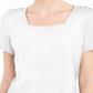Karen Scott Women's Cotton Square Neck T-Shirt White Size Small