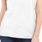 Karen Scott Women's Cotton Square Neck T-Shirt White Size Small