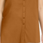 Alfani  Women's Sleeveless Collared Button up Top Beige Size M